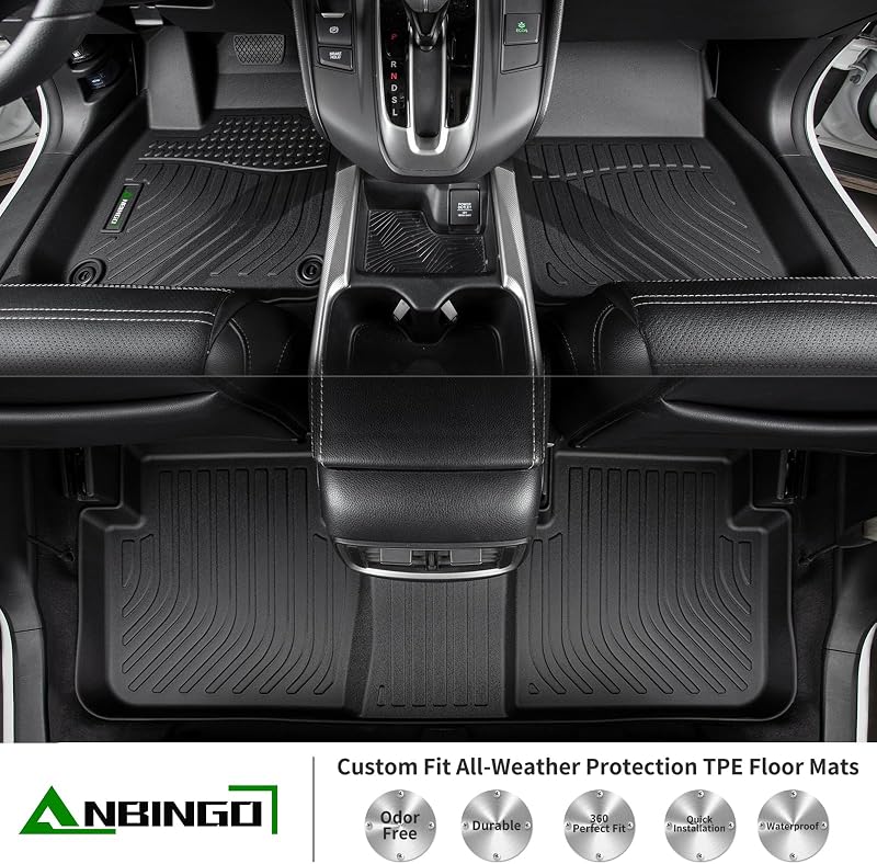 Tapete TPE automóvil negro set completo 1ra y 2da fila
