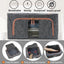 Caja almacenamiento tela lino 4 organizadores metal 2 vías