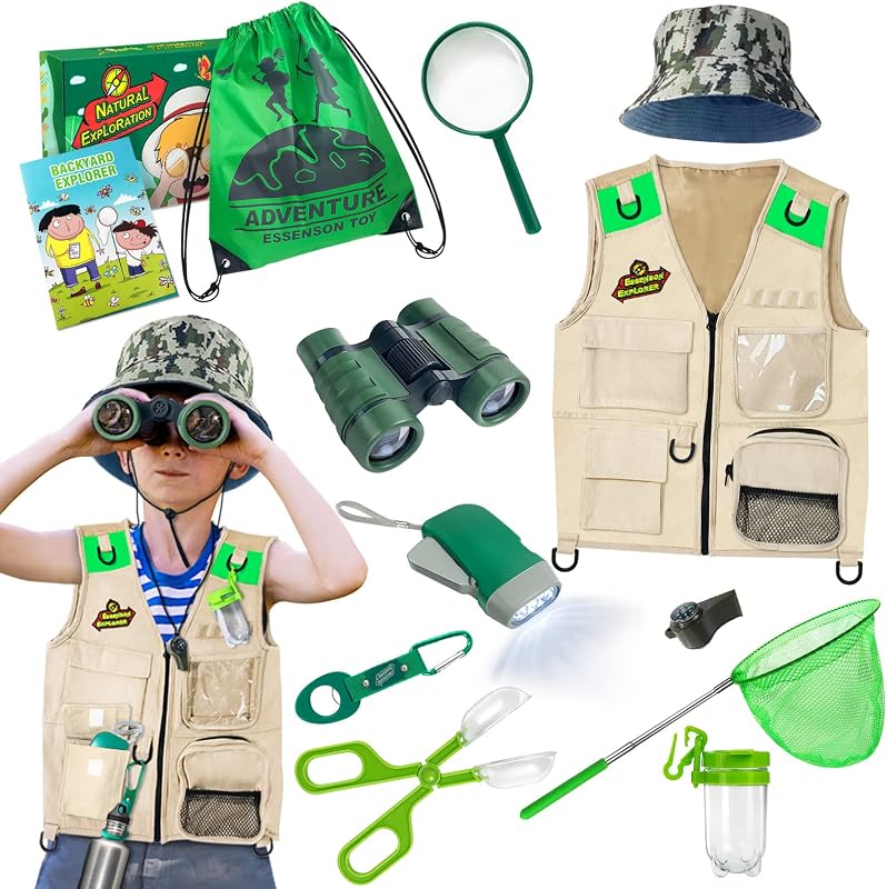 Chaleco explorador niños 3-8 años con atrapador insectos