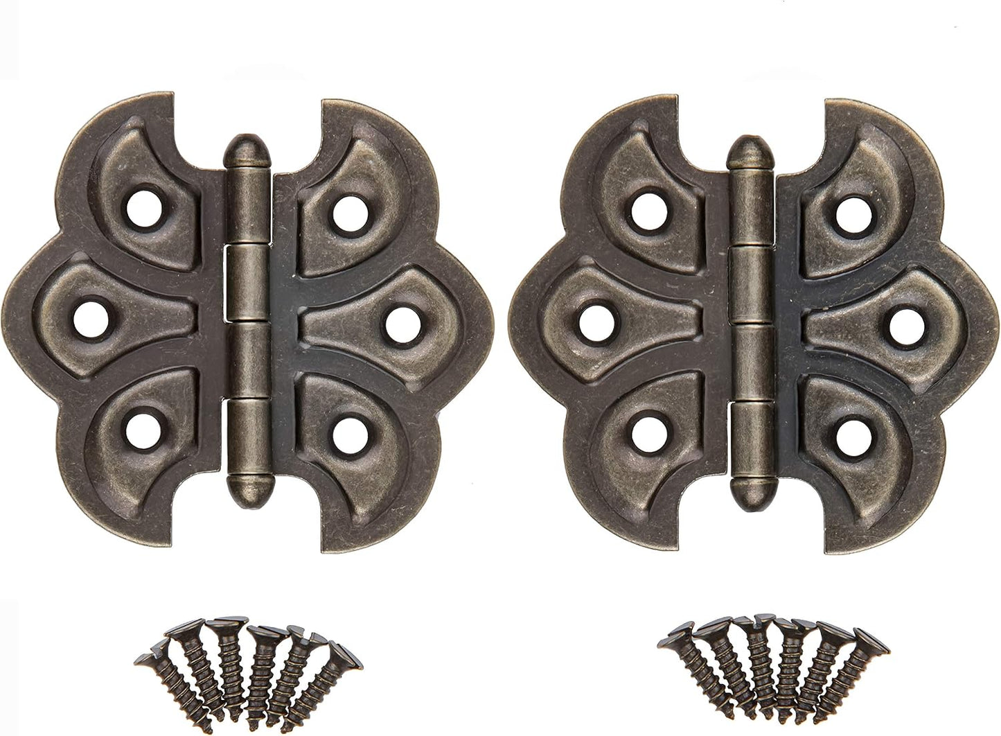 Bisagras mariposa latón antiguo pack 4 para gabinete