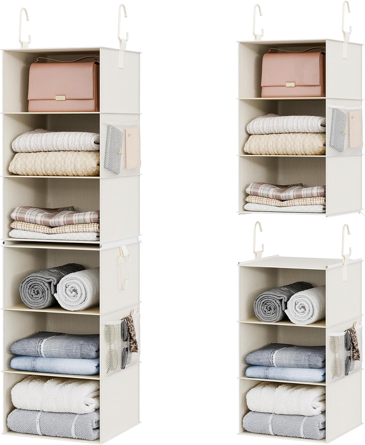Organiz. armario 6 estantes 12x12x48"