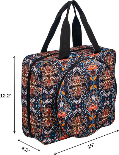 Bolsa proyecto bordado con bolsillos y herramientas