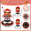 Torre cupcakes verano soporte pastel tema barbacoa rojo y negro