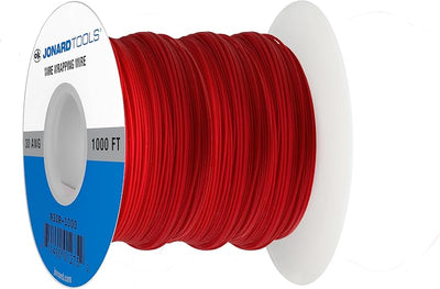 Rollo alambre cobre Kynar aislado color azul rojo