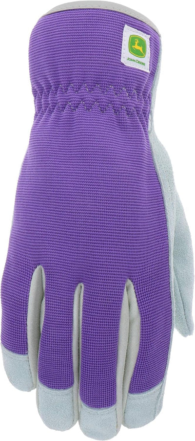 Guantes cuero vaca mujer resistentes abrasión morado gris