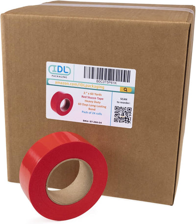 Cinta estuco roja 2pulg x60yardas 24rollos UV resistente