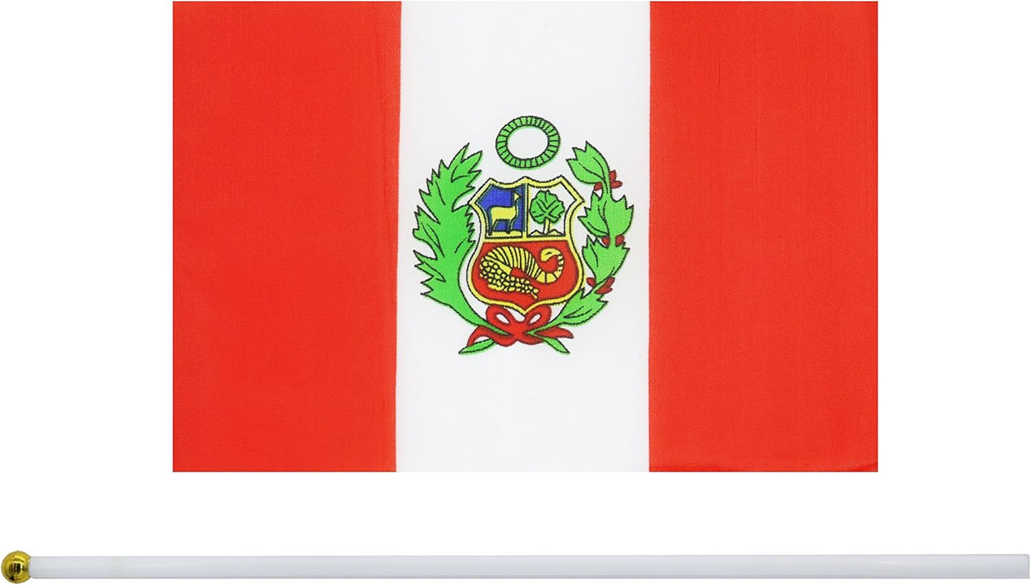 Banderas pequeñas redondas de Perú