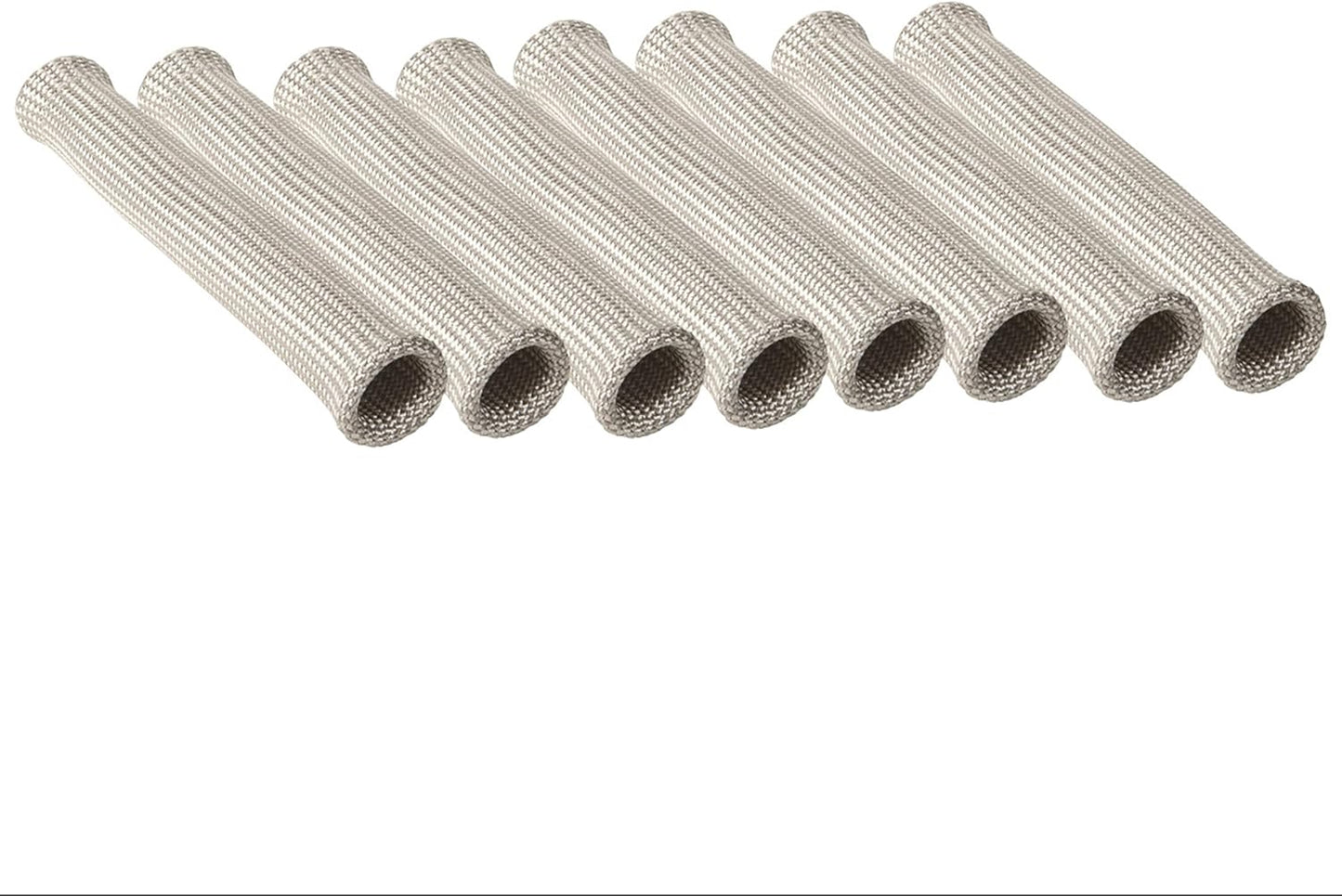 Set 8 fundas bujías plateadas 8" resistentes calor