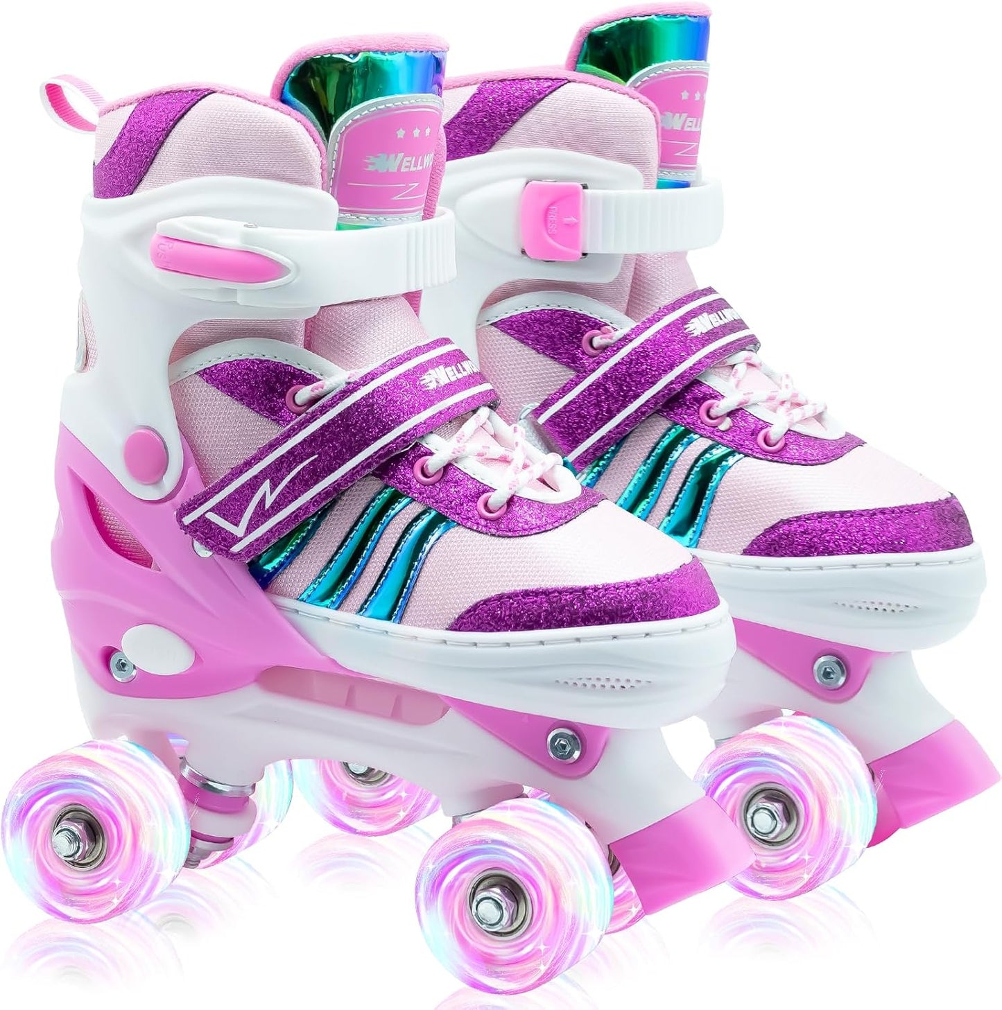 Patines ruedas ajustables con luces para niños