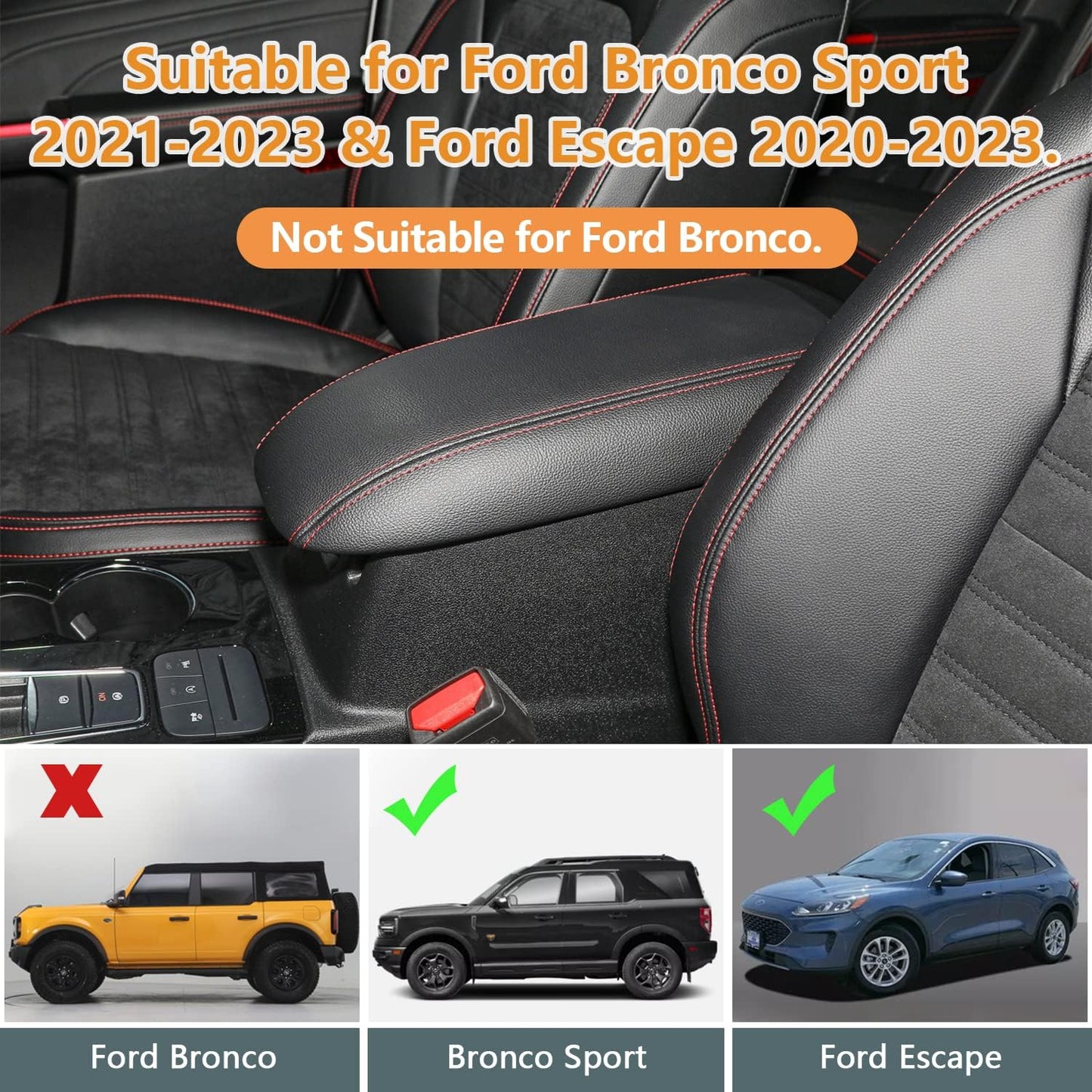 Funda reposabrazos Ford Bronco Sport y Escape 20-23