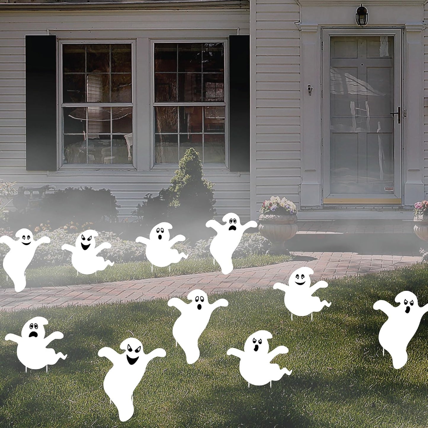 Decoración fantasma césped Halloween 10"