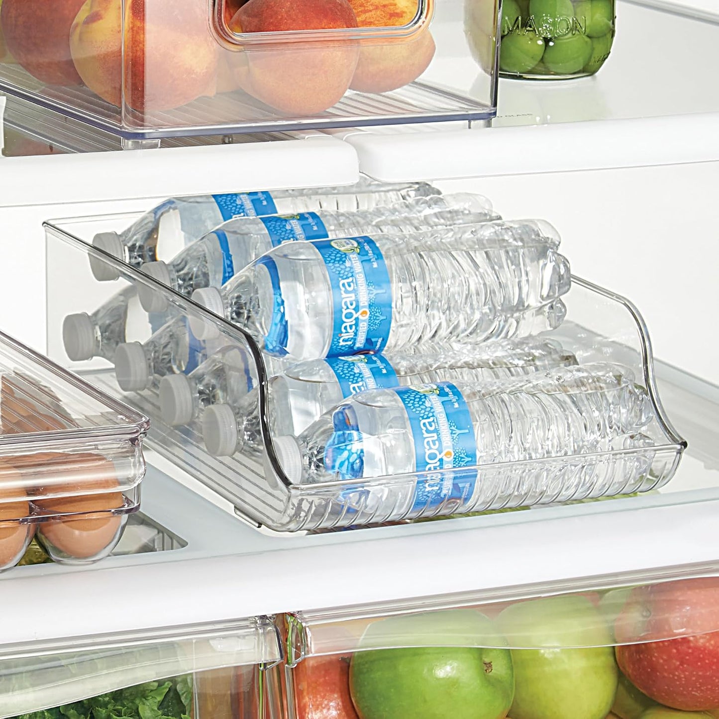 Organiz. botellas agua nevera transparente EE.UU.