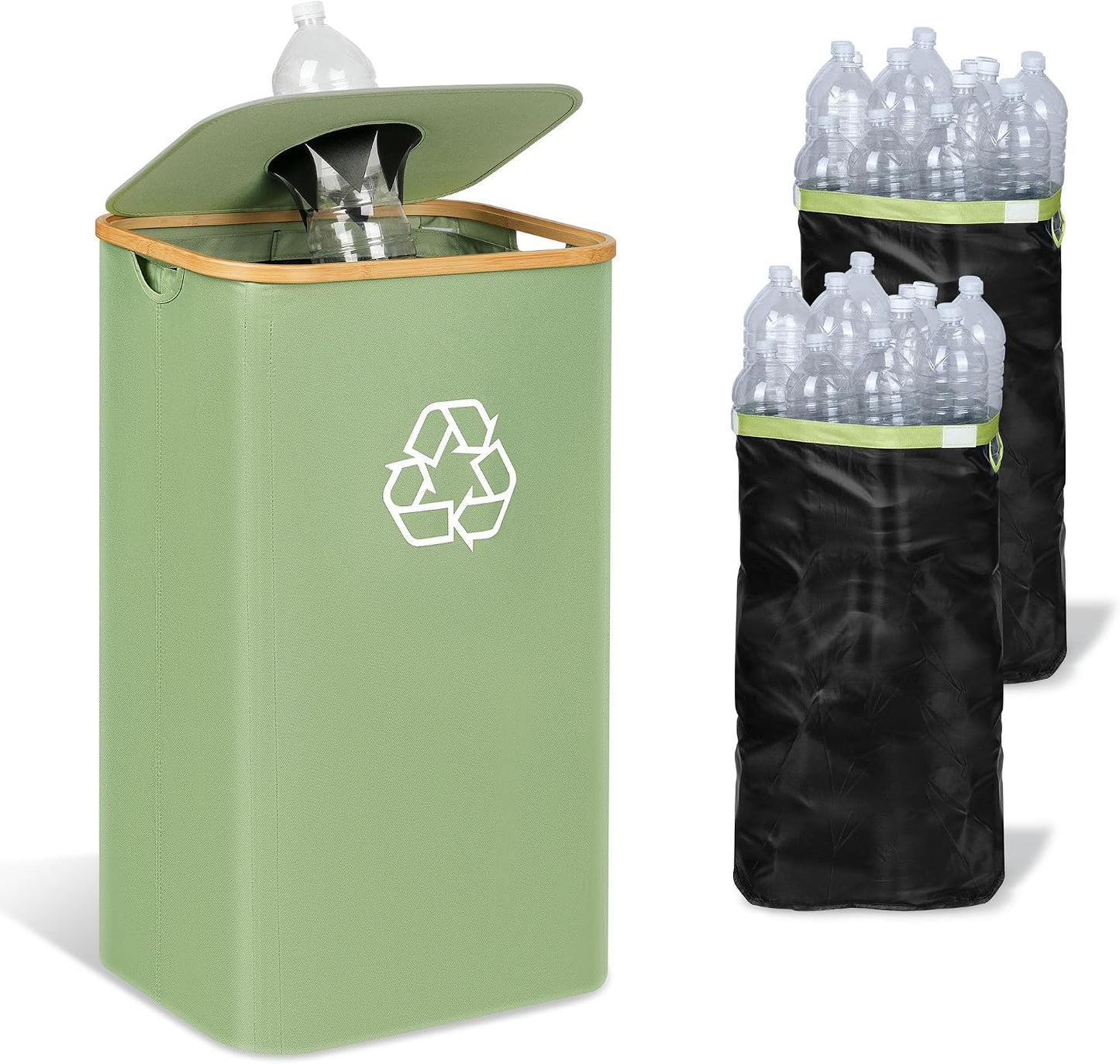 Contenedor reciclaje cocina 29gal con 2 bolsas reutilizables