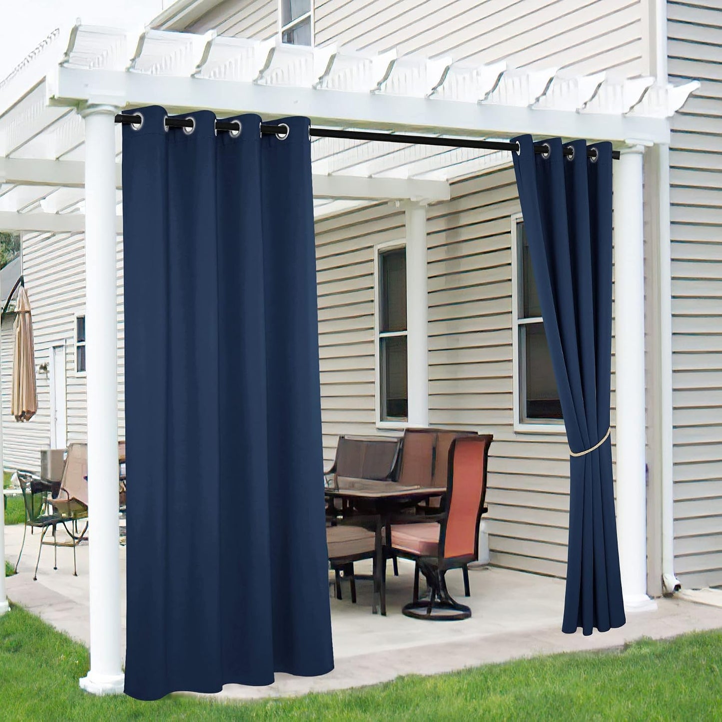 2 Cortinas opacas exteriores impermeables 52pulg