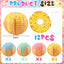12 Linternas Béisbol 8pulg Cono Coloridas Decoración Fiesta Verano