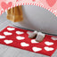Alfombra baño corazón rojo antiderrap 20x32"