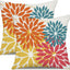 Fundas cojín exterior 16x16" set 2 color naranja