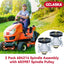 2 Kits Husillo Polea Correa Cortacésped Hustler