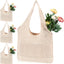 Bolsa playa de malla ganchillo paja mujer