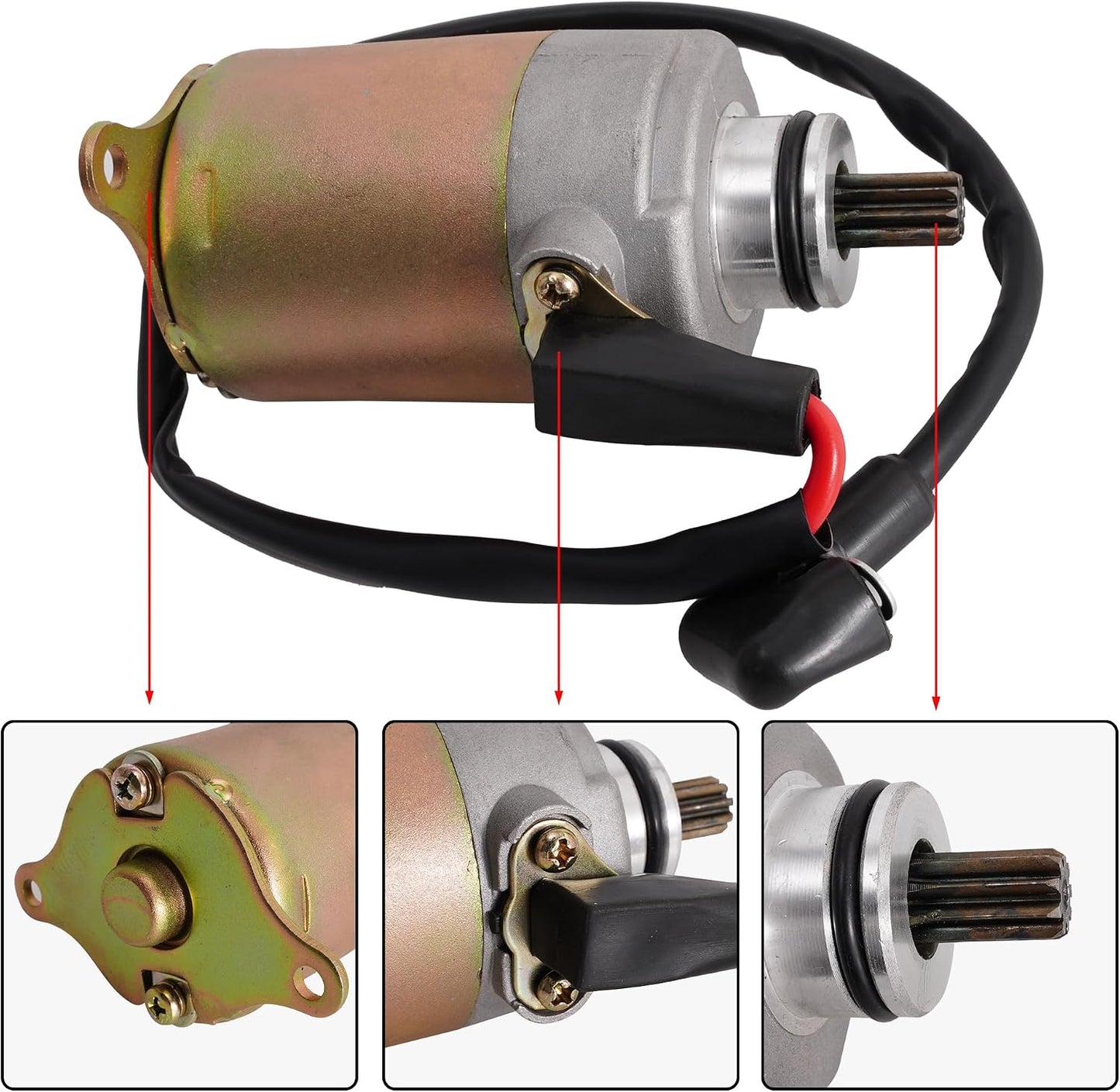 Motor arranque 9 dientes repuesto scooter 125-150cc