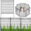 Valla decorativa para perros 44x288pulg metal con puerta