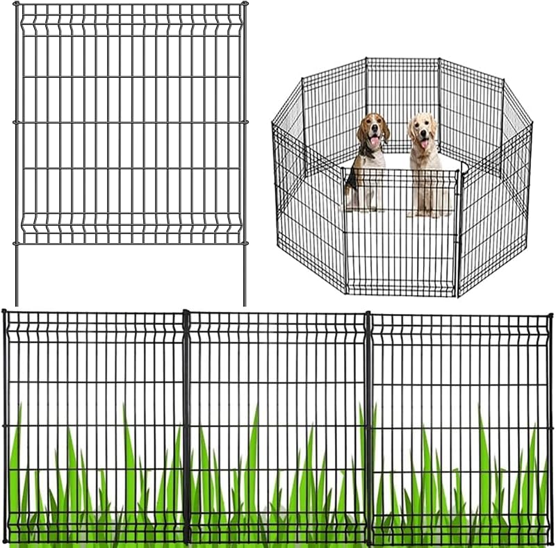 Cerca para perros 44x288" valla jardín con puerta