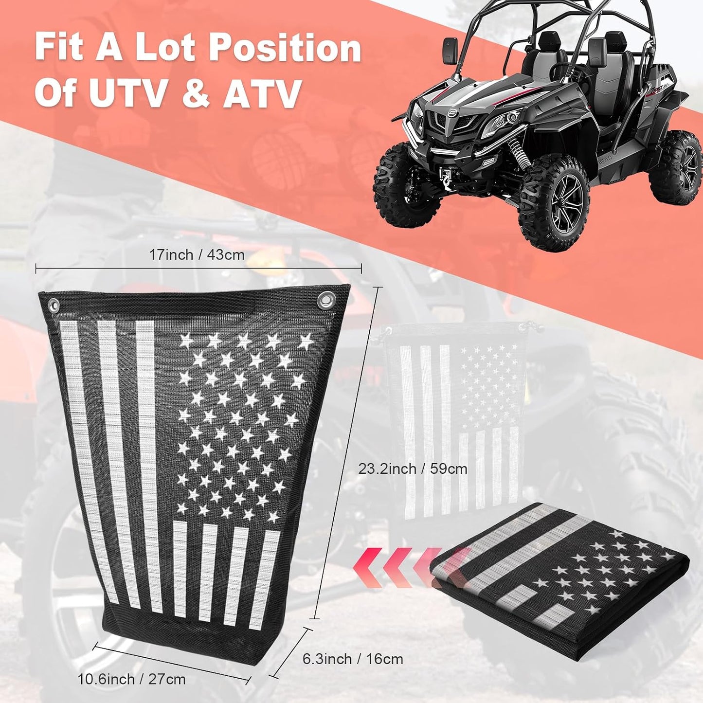 Bolsa basura UTV malla PVC comp Polaris RZR Can-Am