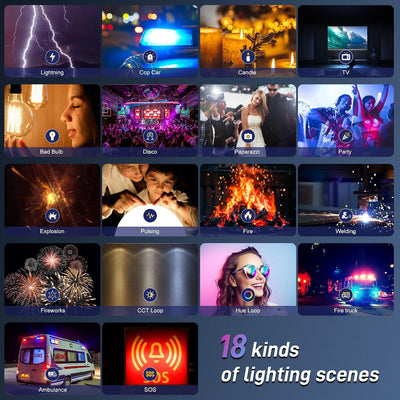Luz LED RGB estudio 50W con control Bluetooth 18 escenas