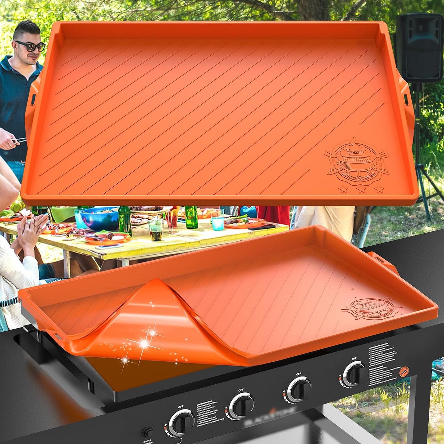 Cubierta parrilla silicona Blackstone 36pulg reutiliz.