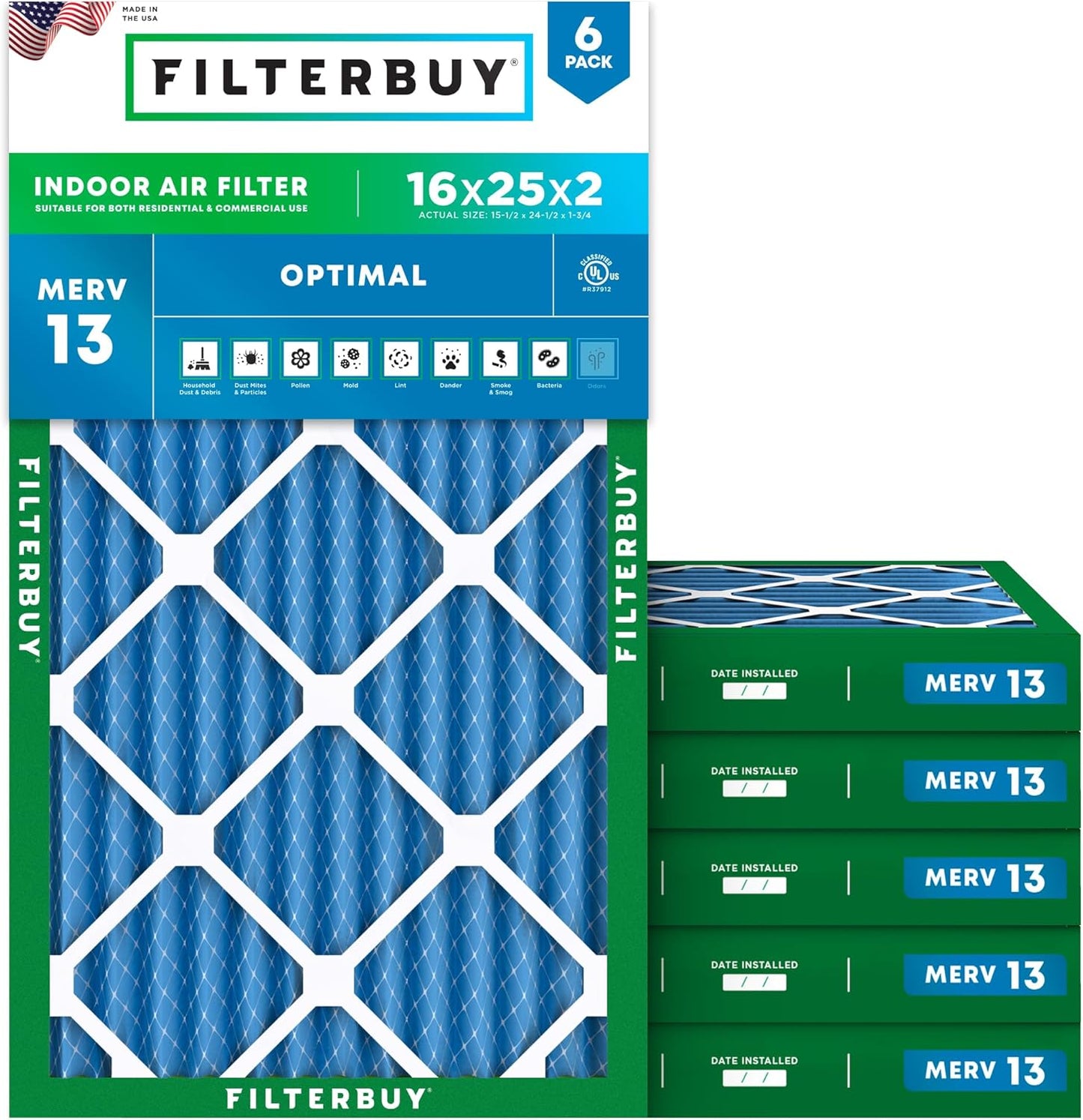 Filtros aire AFB MERV 13 pack 6