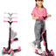 Scooter 3 ruedas niños asiento plegable manubrio ajustable