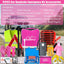 Kit emergencia carretera auto camión cables puente rosa