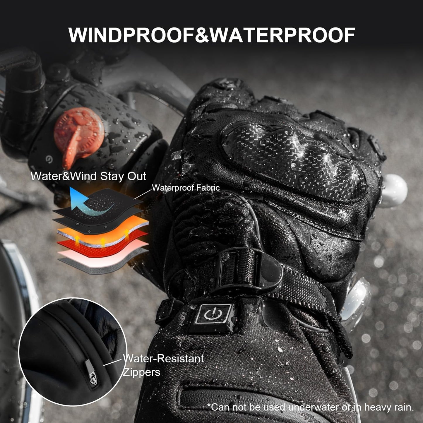 Guantes térmicos eléctricos para motociclista ciclismo esquí