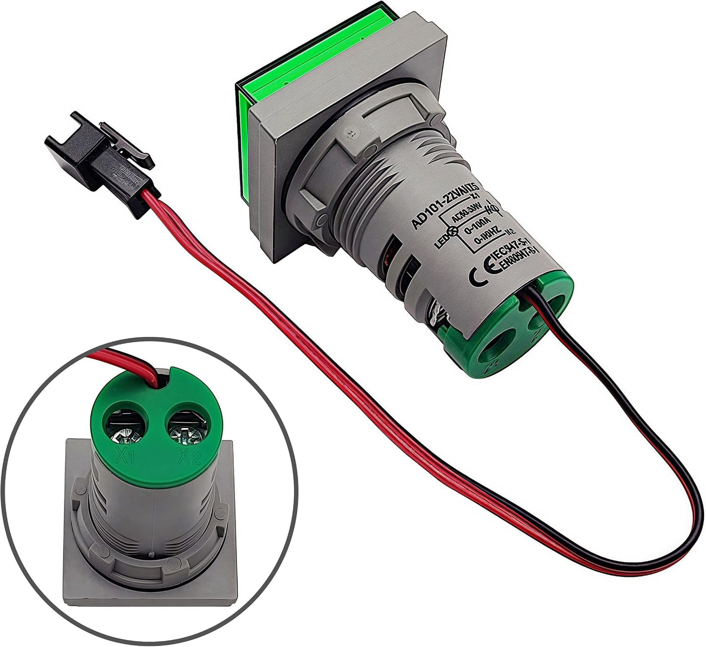 Medidor voltaje frecuencia 3en1 pantalla led verde