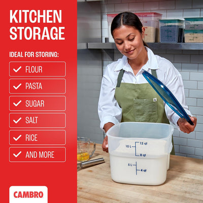 Recipiente alimentos 12qt con tapa grado NTE cocina y mascotas