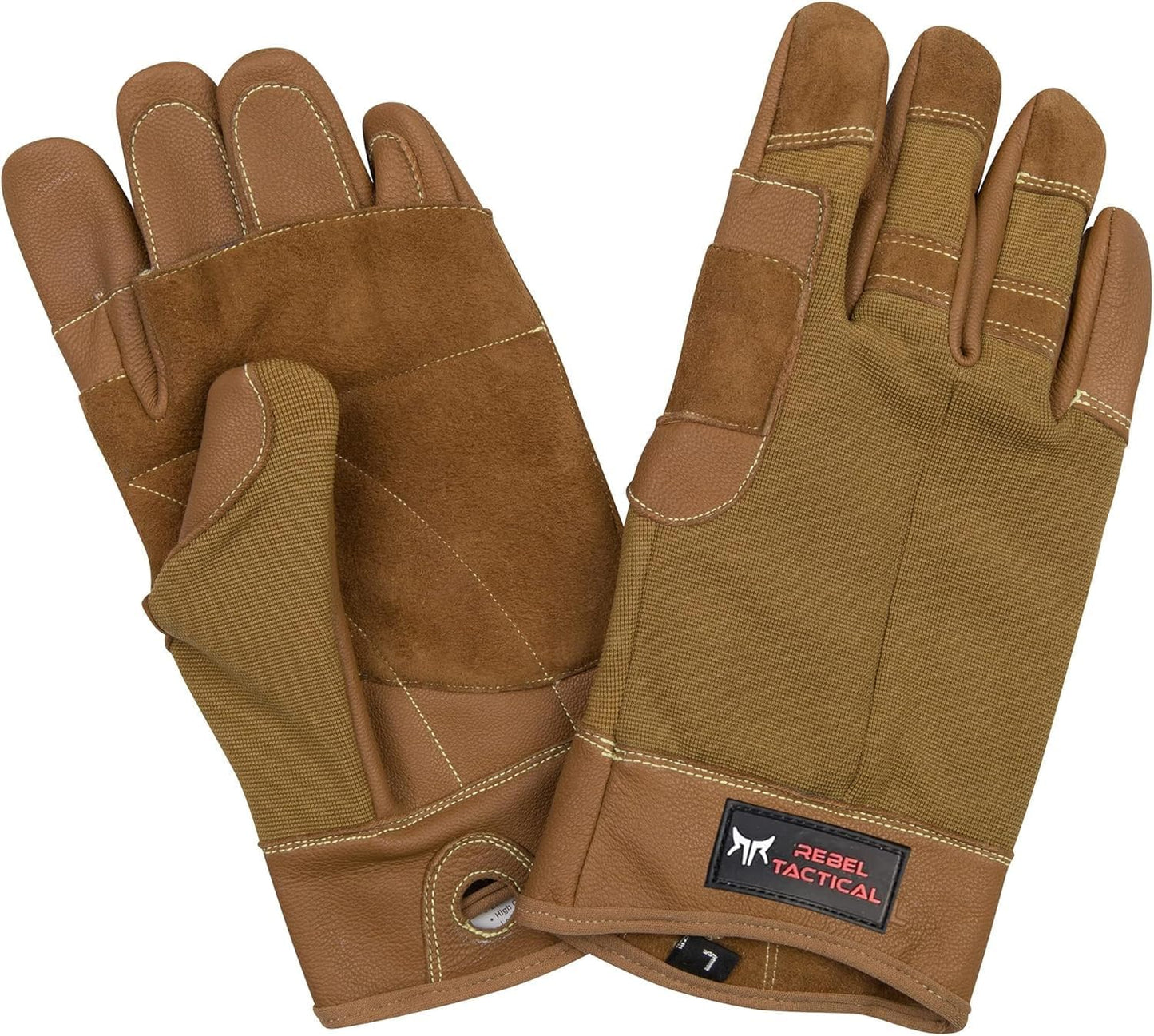 Guantes cuero escalada y rappel antiderrap duraderos