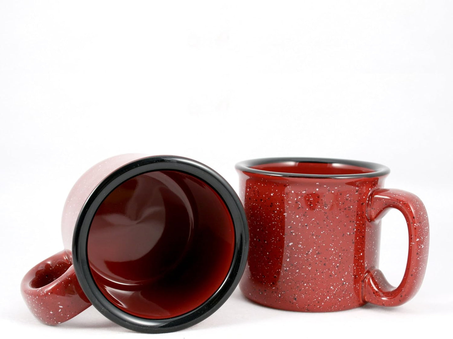 Set 4 Tazas Cerámica Fogata 15oz Borgoña