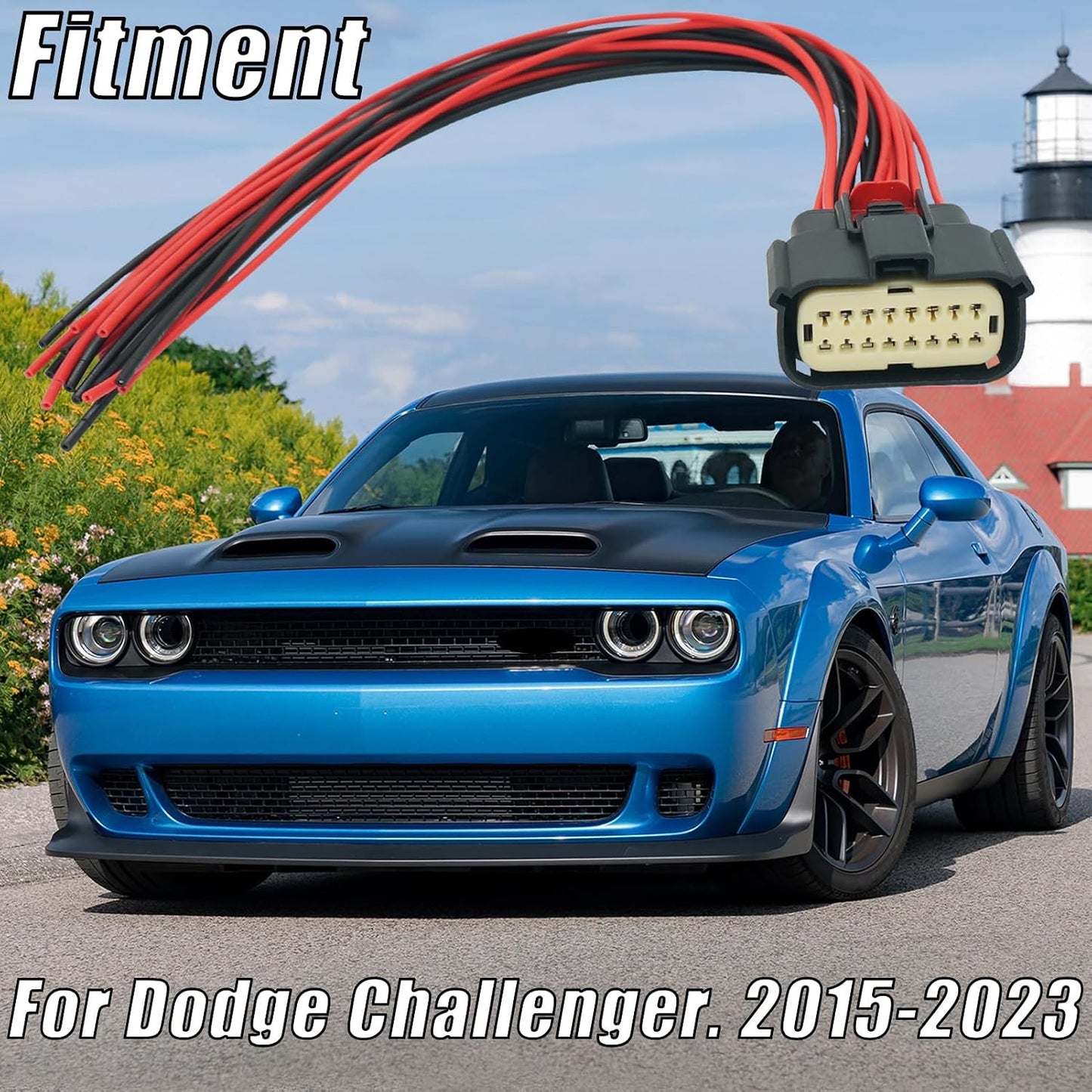 Conector faros halógenos 16 pines Dodge Challenger Jeep