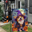 Banderas Halloween doble cara 12x18pulg corgi bruja jardín
