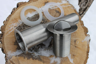 Tapón drenaje acero inox fregadero baño sin desbordamiento