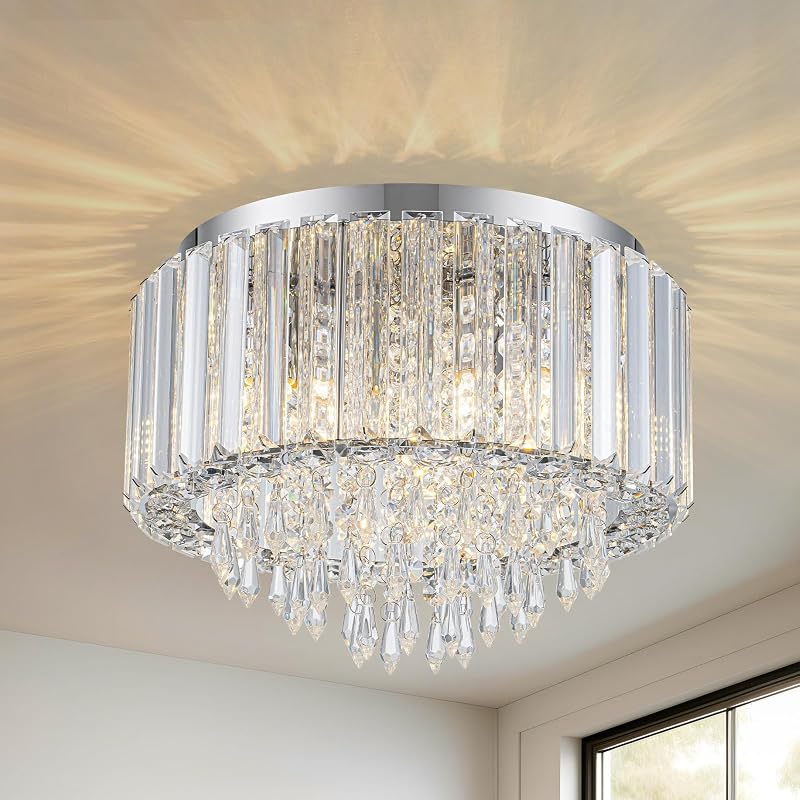 Candelabro cristal 11.8" moderno para dormitorio