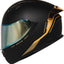 Casco motocicleta cara completa visera doble negro mate