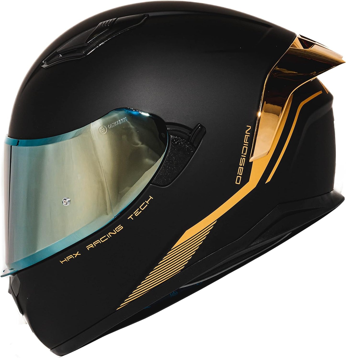 Casco motocicleta cara completa visera doble negro mate