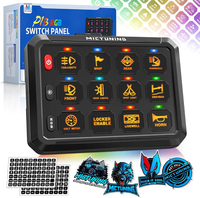 Caja interruptor táctil LED para coche universal con