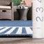 Alfombra área 2'x3' borde a rayas resistente manchas