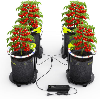 Luz cultivo LED 96W espectro completo soporte ajustable 12-22pulg