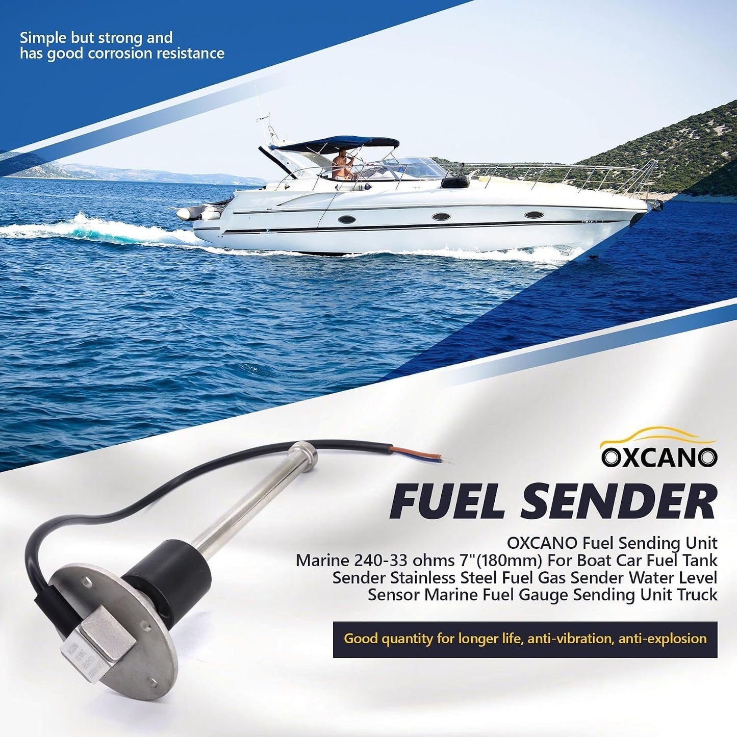 Unidad emisora combustible 7" acero inox