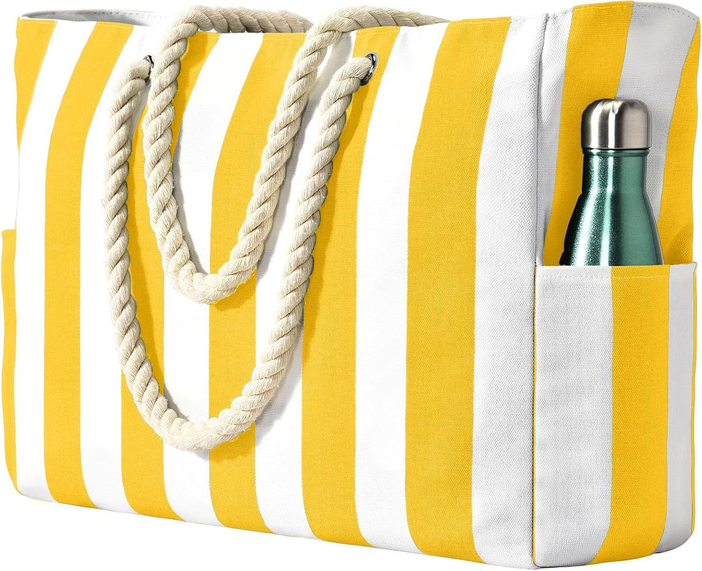 Bolsa natación mujer impermeable a rayas con cremallera