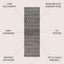 Alfombra Corredor Marroquí 2x8" Negro/Gris Texturizado