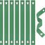 Correas para estacar árboles color verde